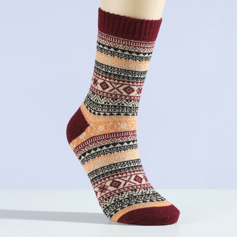 Lot de 5 paires de bas d’hiver en laine unisexe – Chauds, doux et relaxants | Cosylle - Arctika™